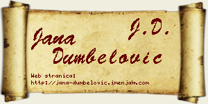 Jana Dumbelović vizit kartica